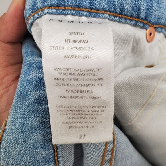 Comune Seattle Jeans Revival Fit Skinny Hi-Rise Stretch 27 Womens NWOT Blue - Picture 9 of 14